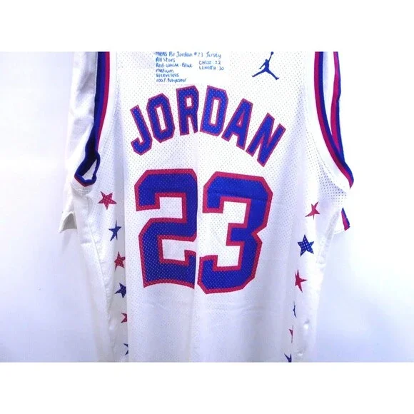 Nike Air Jordan #23 Jumpman Stars Basketball Mens Jersey (MED) & Shorts( Large) - Picture 10 of 15